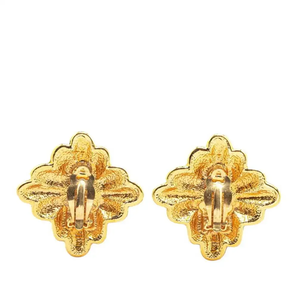Chanel Vintage Earrings Pearl Gold-Tone #209146C46B